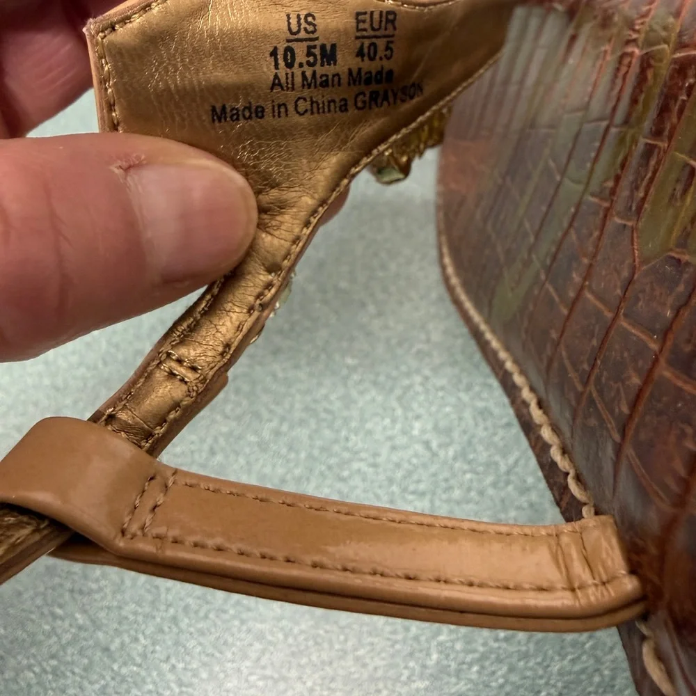 Sam Edelman “Grayson” Jeweled Rhinestones Flat Thong Gladiator Sandals 10.5 - Picture 13 of 13